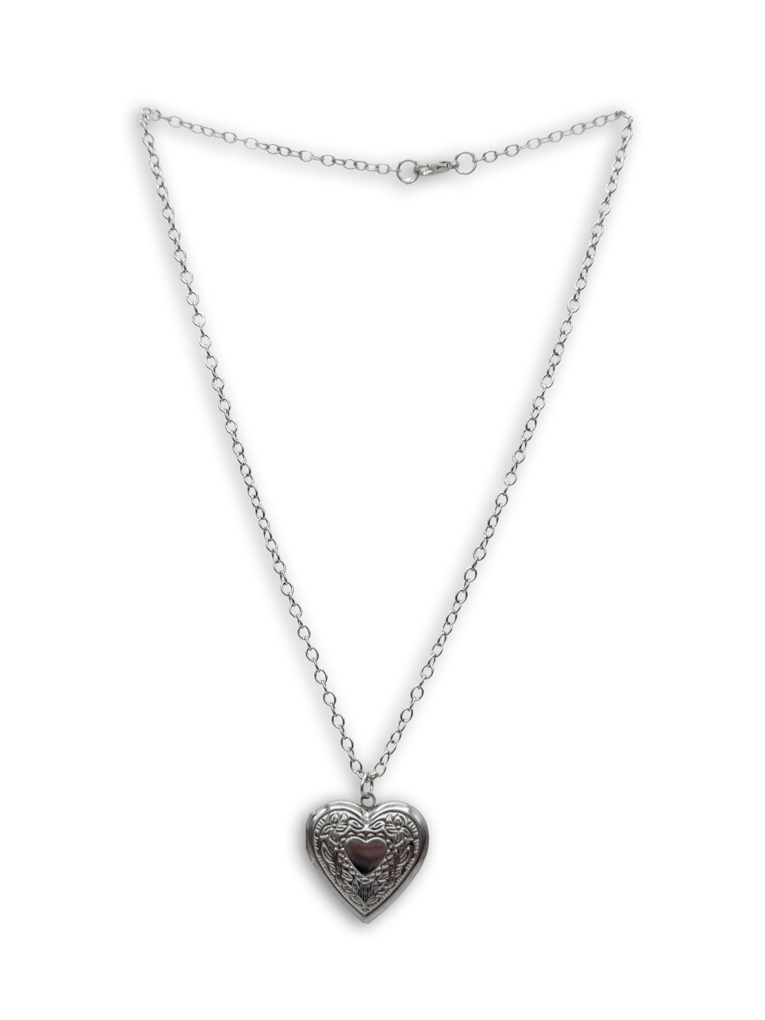 Silver Coloured Heart Locket