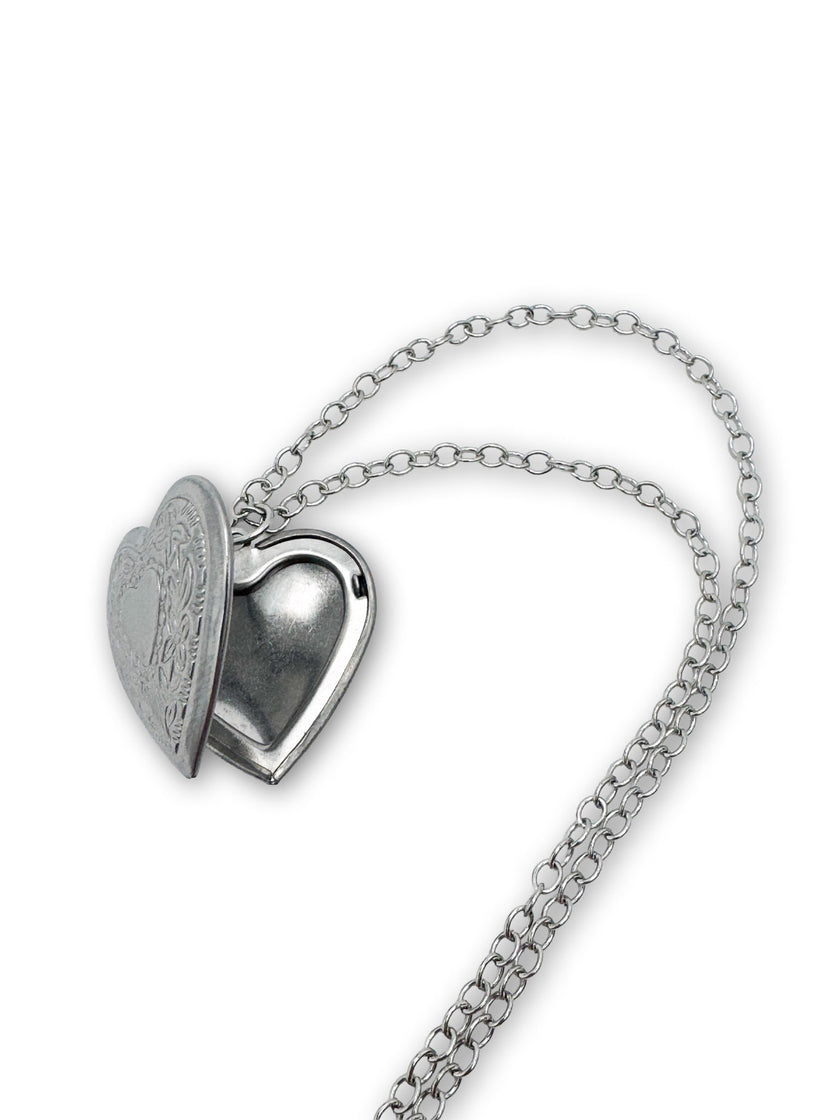 Silver Coloured Heart Locket
