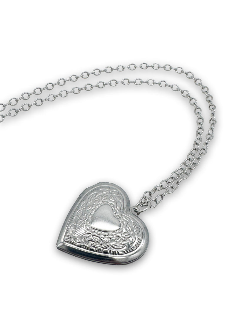 Silver Coloured Heart Locket