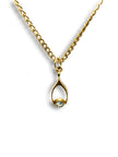 Vintage Wishbone Pendant Necklace
