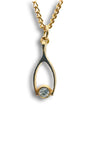 Vintage Wishbone Pendant Necklace