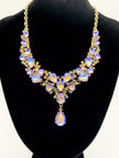 Lilac Jewel Statement Necklace