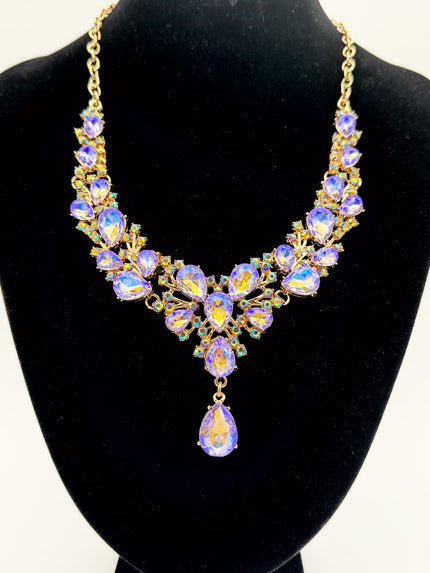 Lilac Jewel Statement Necklace