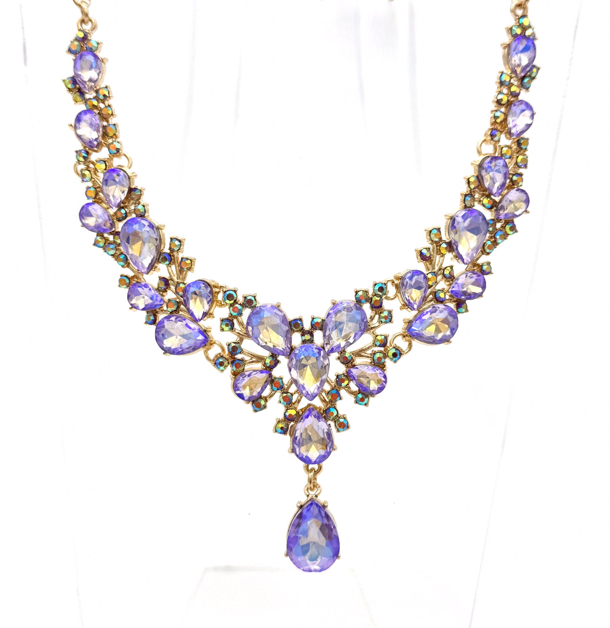 Lilac Jewel Statement Necklace