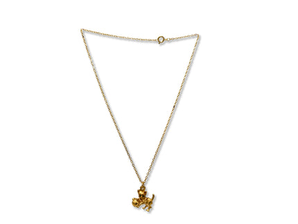 Vintage Kitten Pendant Necklace